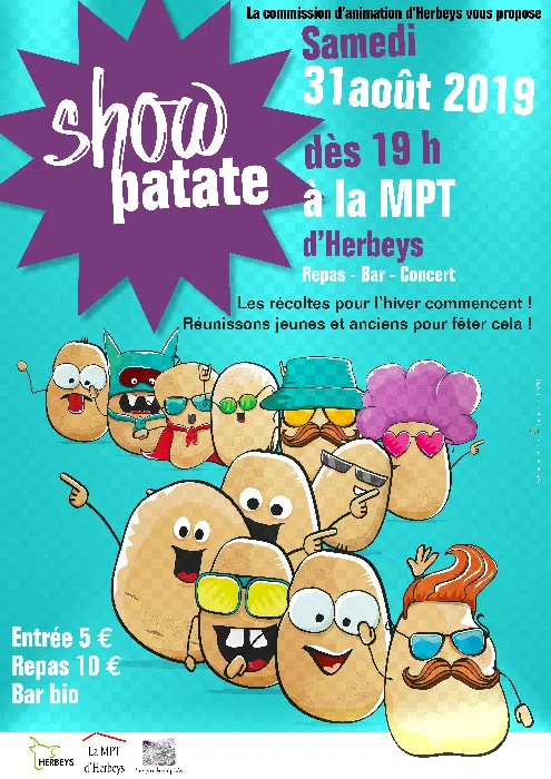 Show patate – Affiche réalisée pour Les Jardins Épicés © OrangeFizz – Juillet 2019