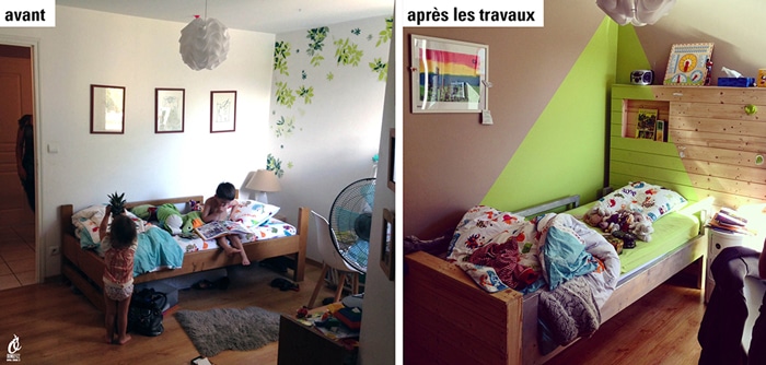 Décoration de chambre avant/après © OrangeFizz