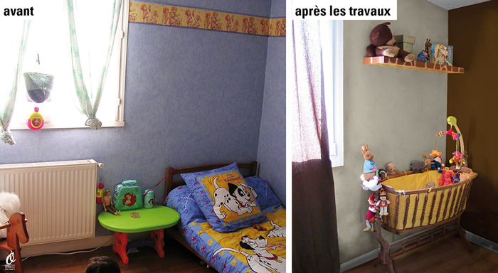 Chambre de bébé avant/après © OrangeFizz
